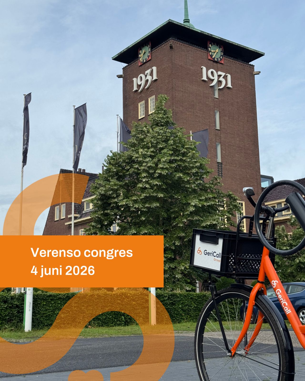 GeriCall aanwezig op het Verenso voorjaarscongres 2026 bij congrescentrum 1931 in Den Bosch